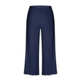 thumbnail image 4 of Maean Women's Wide Leg Pants Summer Casual Elastic Waist Straight Legged Solid Color Trousers with Pockets, 4 of 4
