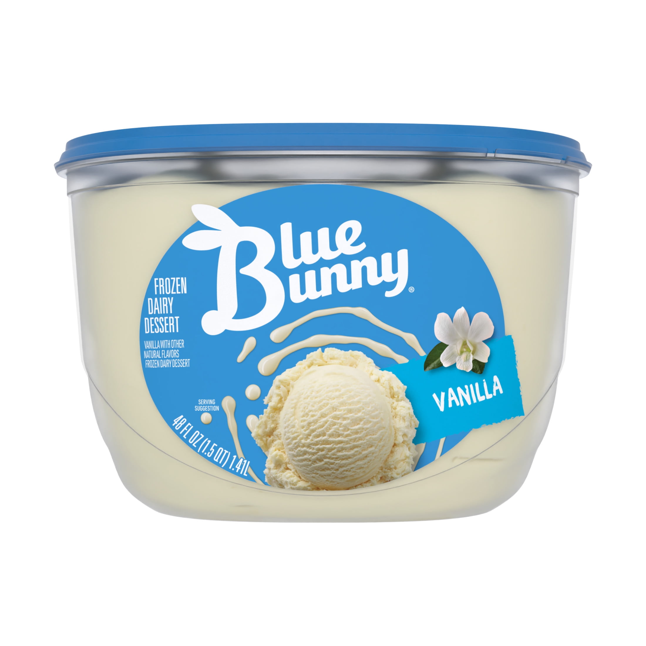 Blue Bunny Vanilla Flavored Premium Frozen Dessert, 48 fl oz