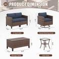thumbnail image 7 of UDPATIO Patio Furniture Set, 6 Pieces Outdoor Furniture Sets with Rocking Swivel Chairs, Wicker Rattan Outdoor Conversation Set with Storage Table and Waterproof Covers for Backyard, Deck, Porch, 7 of 7