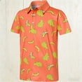 thumbnail image 2 of Tfken Soft Tops For Boys Comfy Travel Daily Wear Comfortable Short Sleeve Shirts Summer Print Graphic Casual Button Kids Cute Clothes Size 3-4 Years, 2 of 3