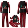 thumbnail image 5 of REORIAFEE Christmas Family Pajamas Matching Sets 2 Piece Kids Boys Girls Loungewear Long Sleeve Top and Pant Plaid Soft Lightweight Sleepwear Black 0-15T, 5 of 5