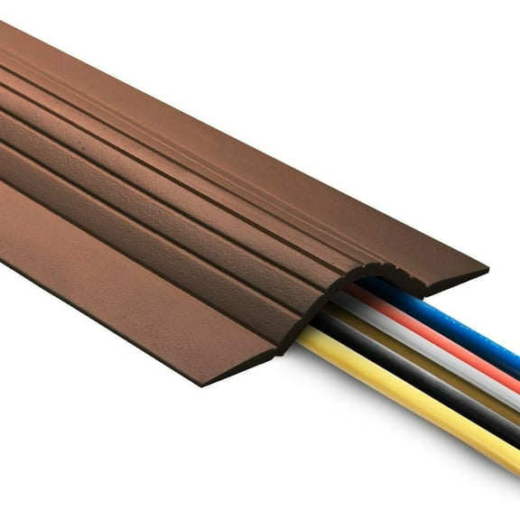 UT Wire 5ft Cable Blanket High Capacity Low Profile Cord Cover and Protector, Brown