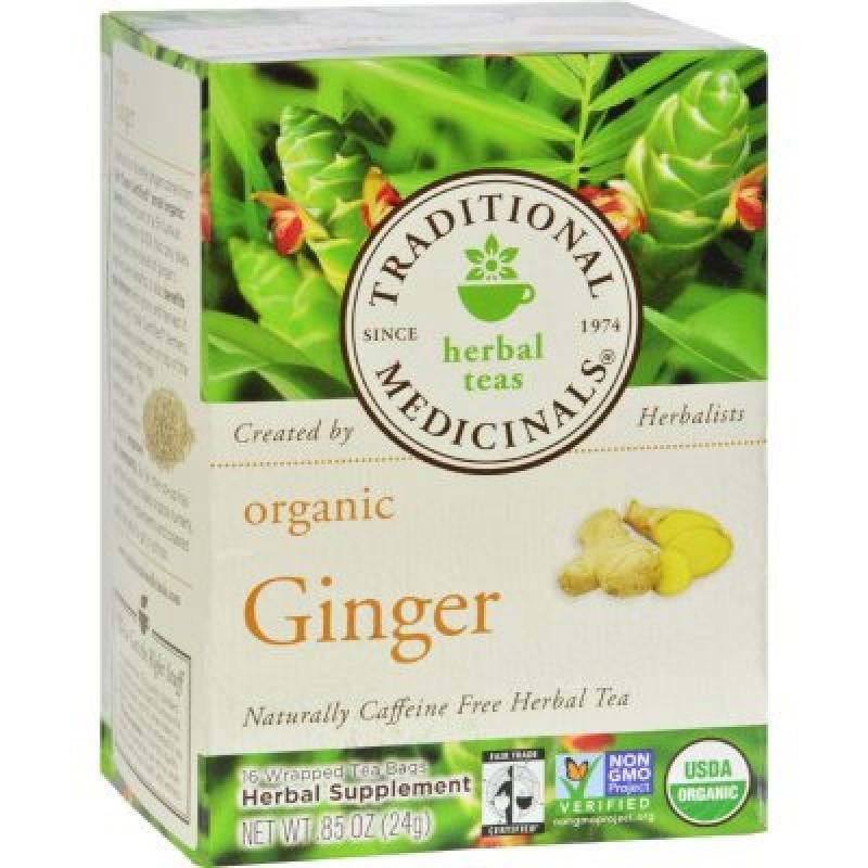 Traditional Medicinals Organic Ginger Herbal Wrapped Tea Bags 0.85 oz
