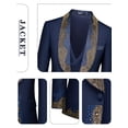thumbnail image 3 of Beauty-Emily Men's 3-Piece Suit Set with Gold Accents – Blazer, Vest & Pants with Dust Bag, Formal Outfit for Wedding, Business & Gala, 3 of 9