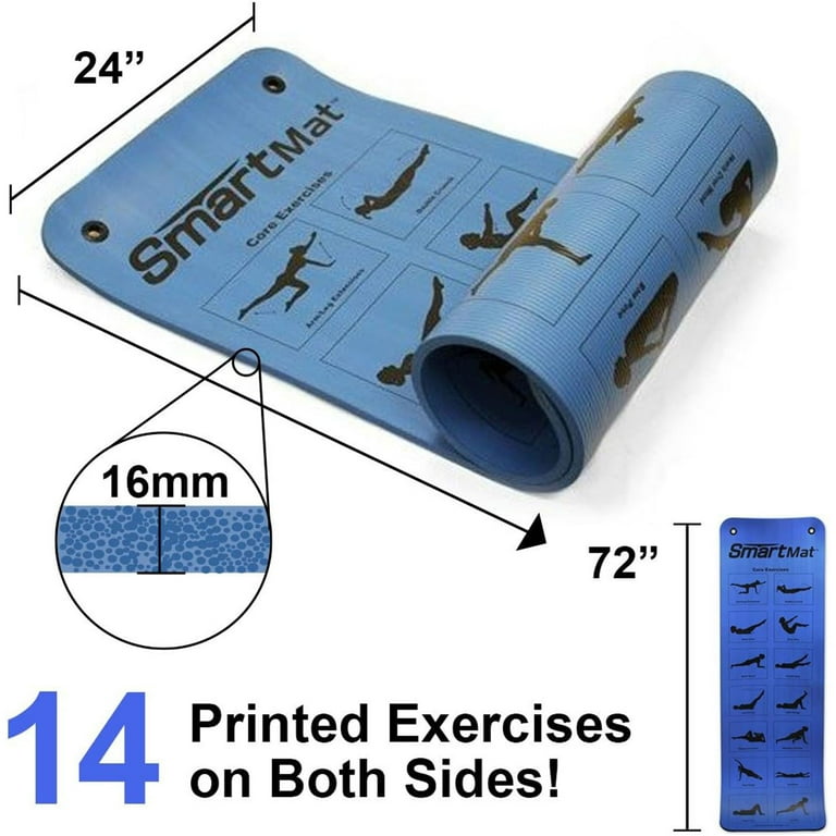 Prism Fitness 16mm Thick Smart Self Guided Stretching and Exercise