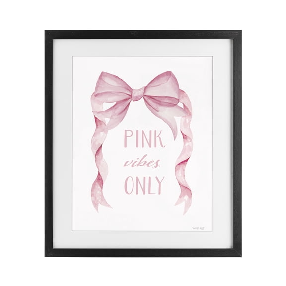 Stupell Industries Glam Feminine Pink Vibes Only Black Framed Print Under Glass, 13 x 16, by Cindy Jacobs