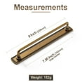 thumbnail image 3 of Goo-Ki 2 Pack Antique Brass Cabinet Pulls with Backplate, 7.6"(192mm) Hole Center Zinc Alloy Cabinet Dresser Handles for Bar Cupboard Closet Wardrobe (G018), 3 of 10