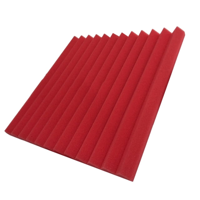 Yuarrent 6 uds 300X300X25mm espuma insonorizada espuma acústica tratamiento de sonido estudio habitación absorción azulejos aislamiento esponja Decoración del hogar rojo Yuarrent HA2029-03B
