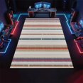 thumbnail image 3 of Minimalist Colorful Stripes Rug 4x7ft Area Rugs Creative Modern Art Rugs Non Slip Machine Washable Indoor Throw Carpet for Living Room Bedroom Study Office Entrance Foyer, 3 of 6