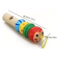 thumbnail image 4 of 1pc Infant Whistling Wooden Random Color Cartoon Animal Whistle Educational Music Instrument, 4 of 5