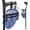 Blue, variant on SupreGear Forearm Crutch Accessory Bag with Cup Holder, Lightweight Mobility Walker Pouch, Black, 1 pack