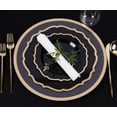 thumbnail image 6 of PLASTICPRO Elegant Plastic Dinner Plates Black & Gold Contemporary Plastic Silverware, 128 Pack, 6 of 7