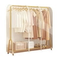 thumbnail image 7 of TOPCHANCES Garment Rack Cover, Transparent Clothes Rail Cover with 2 Durable Zipper, Heavy Duty PEVA Garment Coat Hanger Protector for Clothing Storage, 79x59x20in, 7 of 7