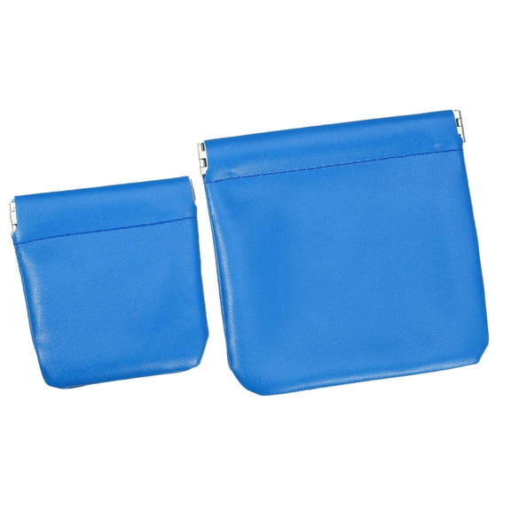 Vocoste 2pcs Portable Cosmetic Bag Travel Makeup Bag  Storage Bag PU Leather Blue