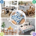 thumbnail image 4 of Pioneer Flower Floral Print Pattern Square Tablecloth,Waterproof Square Table Cover,Wipeable Spillproof Washable Table Cover for Home Kitchen Party Decor 60"x60"(152x152cm), 4 of 6