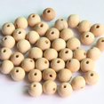 thumbnail image 2 of Rongfmy 50pcs 12mm Ronde Inachevée Perles en Bois Non Peintes Bricolage Perles Assortiments Métiers, 2 of 9