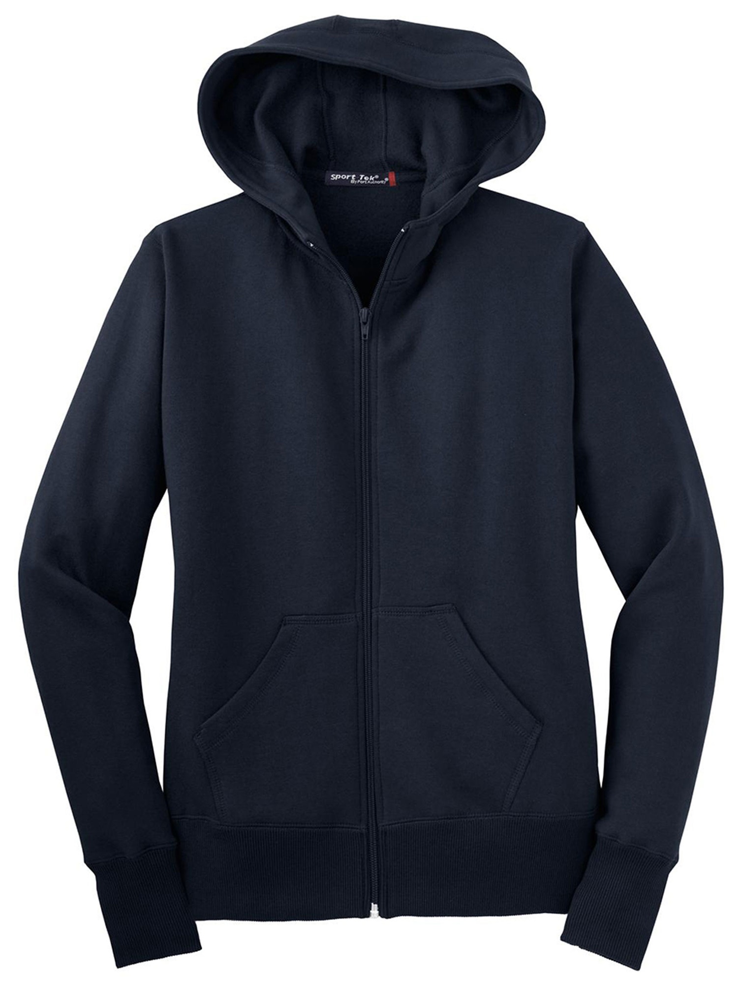 SportTek Women's Stylish FullZip Hooded Fleece Jacket