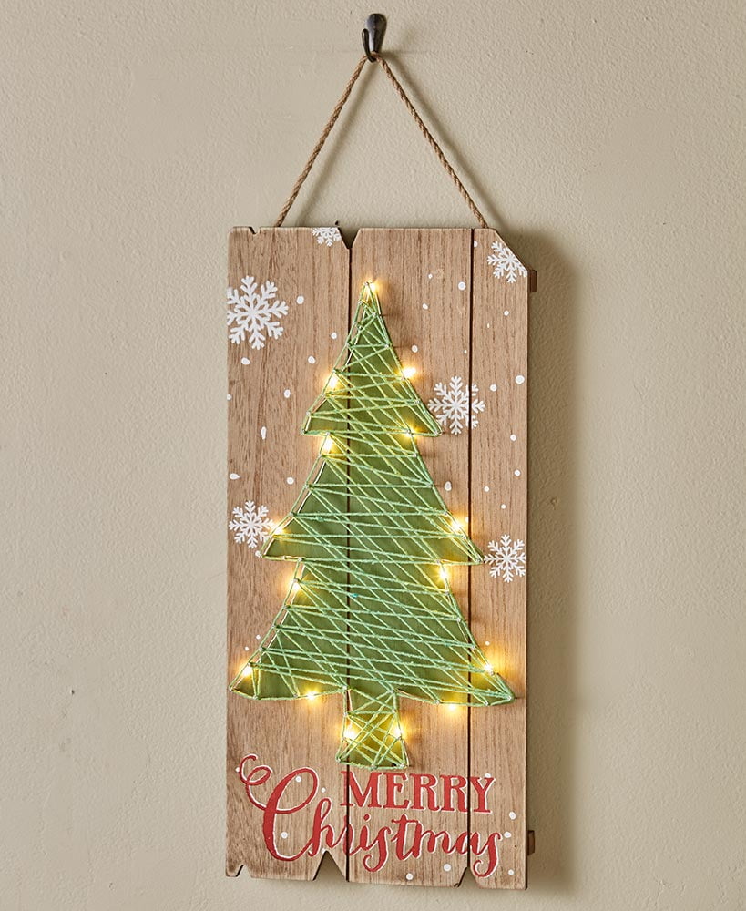 The Lakeside Collection Lighted Christmas Tree String Art