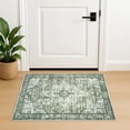 thumbnail image 6 of Brisasol Throw Rugs with Rubber Backing Washable Small Rug 2x3 Indoor Doormat Green Kitchen Rugs for Bedroom Entryway, 6 of 7