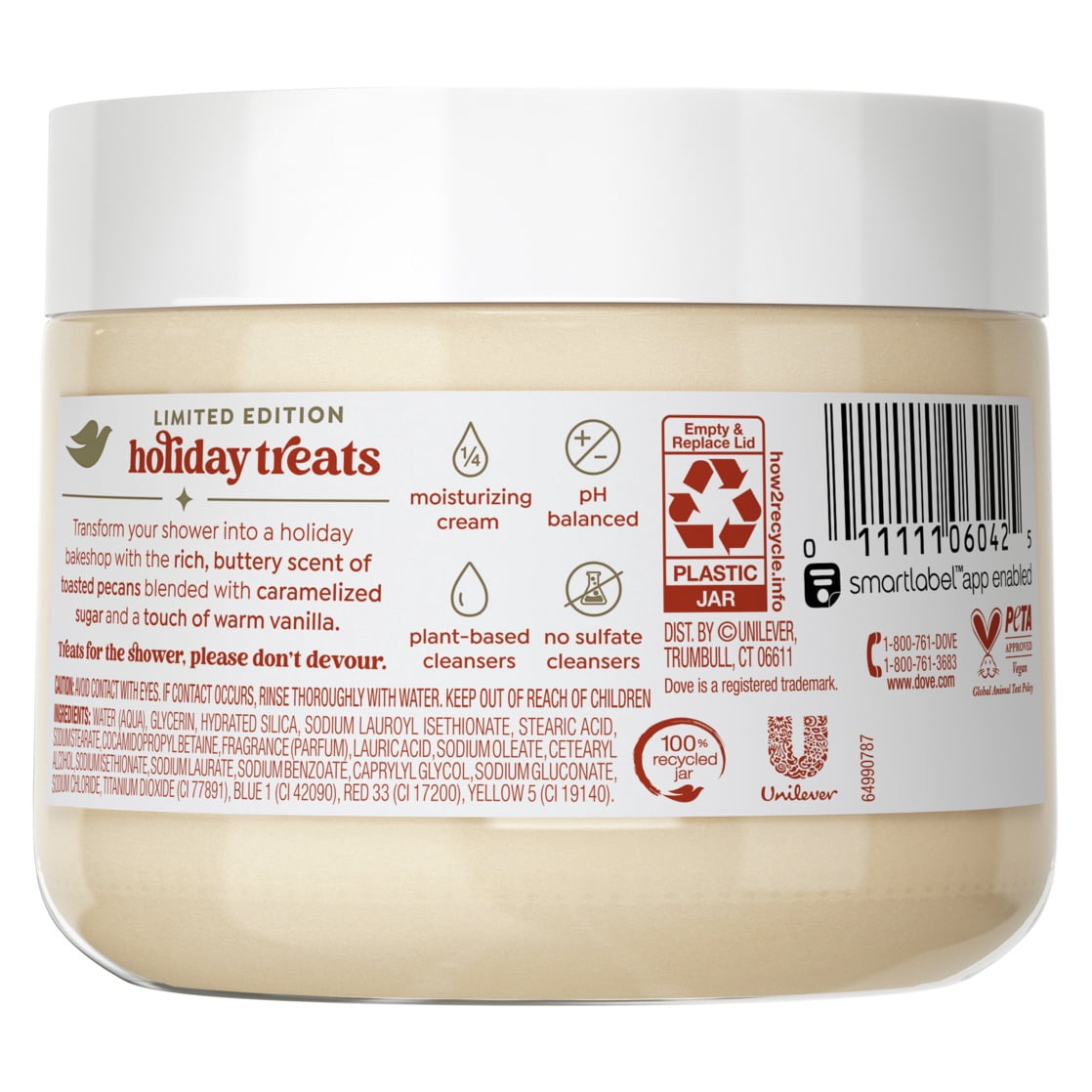Dove Limited Edition Holiday Treats Body Scrub Pecan Buttercrunch, 15 oz