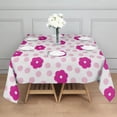 thumbnail image 3 of Pioneer Flower Floral Print Pattern Square Tablecloth,Waterproof Square Table Cover,Wipeable Spillproof Washable Table Cover for Home Kitchen Party Decor 60"x60"(152x152cm), 3 of 6
