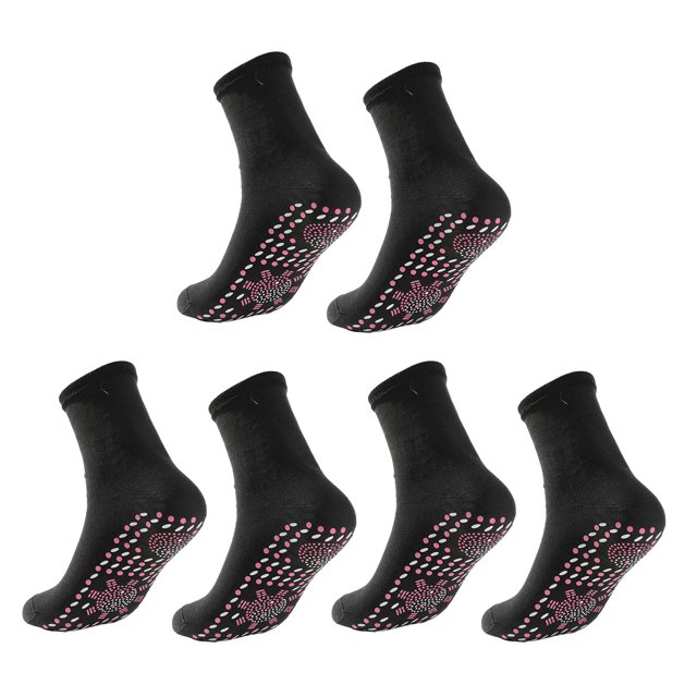 3 pares de calcetines autocalentables con aislamiento térmico para pies cálidos para senderismo negro Zulema Calcetines Calefactables