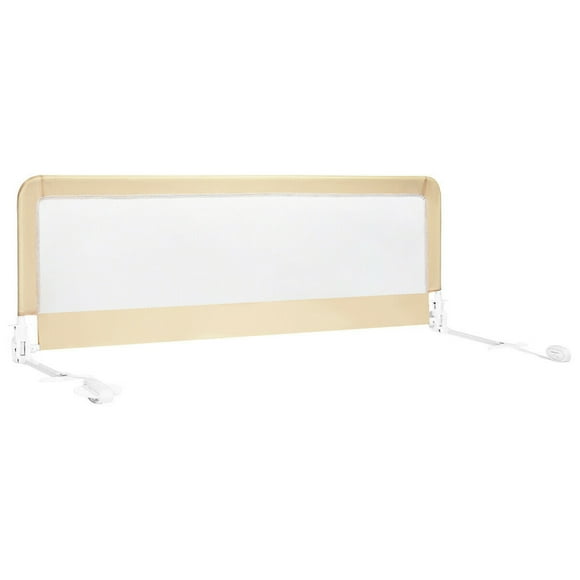 Gymax 59'' Breathable Baby Children Toddlers Bed Rail Guard Safety Swing Down Beige