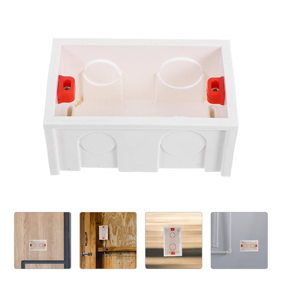 LOLIPPYY 5-Pack White Plastic Flush Mount Electrical Boxes for Wiring and Socket Installation, and Easy to Use