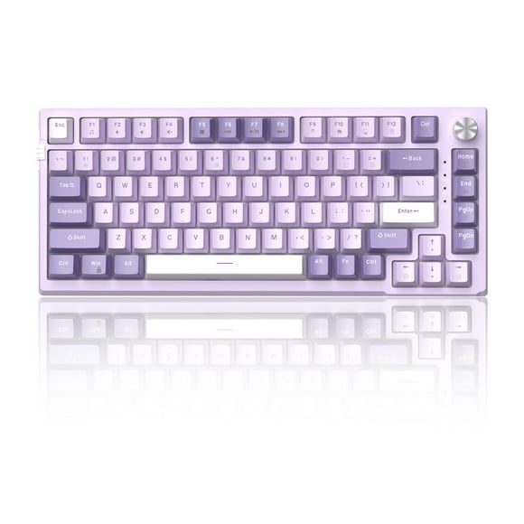 MageGee SKY81 75% Mechanical Gaming Keyboard, Gasket Hot Swappable Wired Custom Creamy Keyboard with 5-Layer Sound Dampening, Knob Control, RGB Backlit, NKRO for Win/Mac