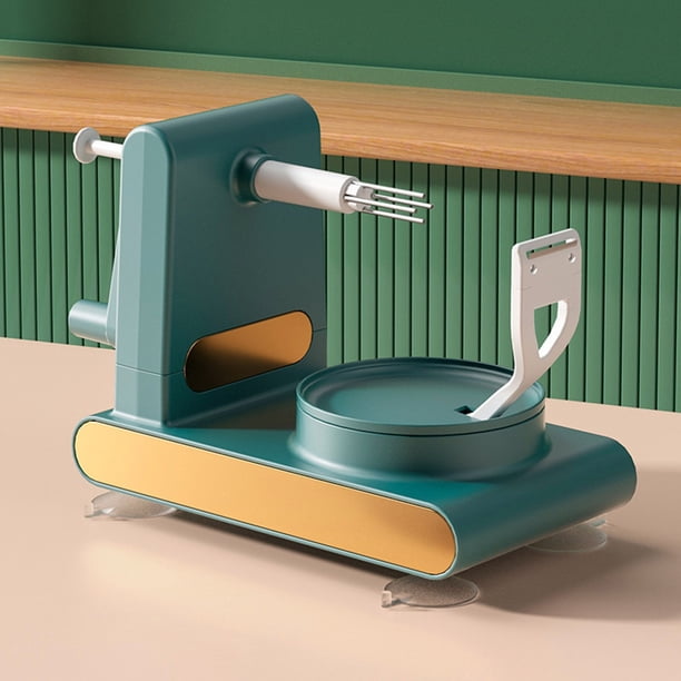 Pelador Manual de Frutas y Verduras Mejorado 2024 - Hoja de Acero Inoxidable con Base de Succión Antideslizante, Mango Ergonómico para Diestros y Zurdos, Juego de Pelador Esencial de Cocina de 22,5 C