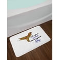 thumbnail image 2 of Saying Bath Mat, Let Your Soul and Fly Calligraphy with Zentangle Origami Bird, Plush Bathroom Decor Mat with Non Slip Backing, 29.5" X 17.5", Charcoal Grey and White, by Ambesonne, 2 of 2