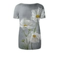 thumbnail image 5 of Pntutb moda mujer casual cuello redondo blusa estampada manga corta camiseta verano tops Pntutb Pntutb-7356, 5 of 5