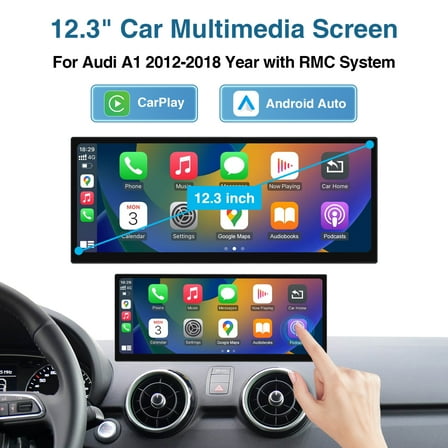 Ninetom 12.3" Touch Screen Car Stereo Android Auto for Audi A1 With RMC 2012-2018 Year Wireless Carplay Mirrorlink Car Multimedia