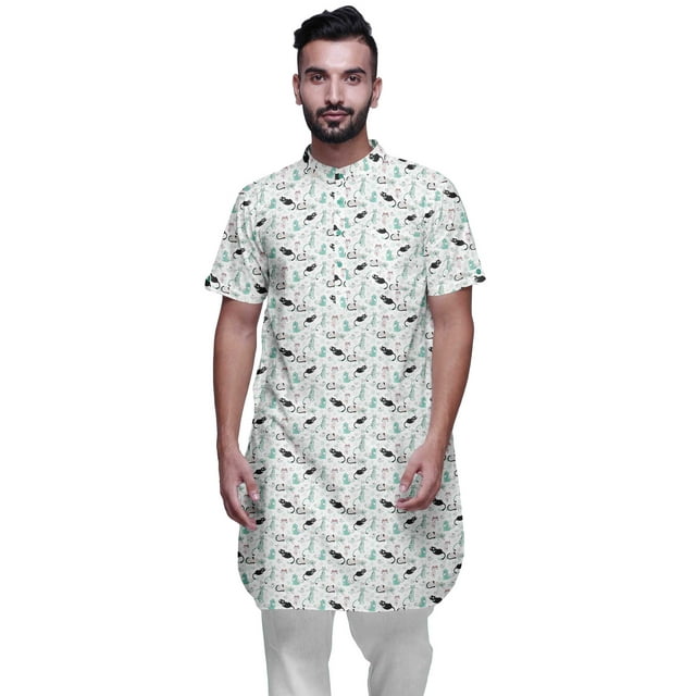 Atasi Printed Summer Kurta For Men Party Wear Casual Kurtas Ethnic Clothing