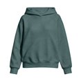 thumbnail image 3 of Vivcore Kids Knit Hoodie Casual Pullover Sweater Soft Cozy Hooded Sweatshirt for Toddlers and Children,Blackish Green,160, 3 of 8