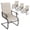 Beige, variant on Nuu Garden Patio Dining Chairs Set of 2, High Back Padded Textilene Patio Outdoor Chairs, Breathable Spring Motion Textilene, Gray