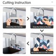 thumbnail image 5 of Yayeee Faucet Mat for Kitchen Sink 14.7" Diatomite Long Splash Guard Pad, Blue Geometric, 5 of 7