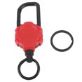thumbnail image 4 of Llavero retráctil magnético Alambre de acero inoxidable Hebilla fácil de tirar Mosquetón Llavero Rojo, 4 of 12