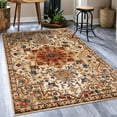 thumbnail image 3 of Luxe Weavers Ivory Oriental 5x7 Area Rug Stain Resistant Floral Carpet, 3 of 4