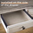 4 Pieces Hanging File Rails PVC Black 24 Inch Drawer Organizing System ...