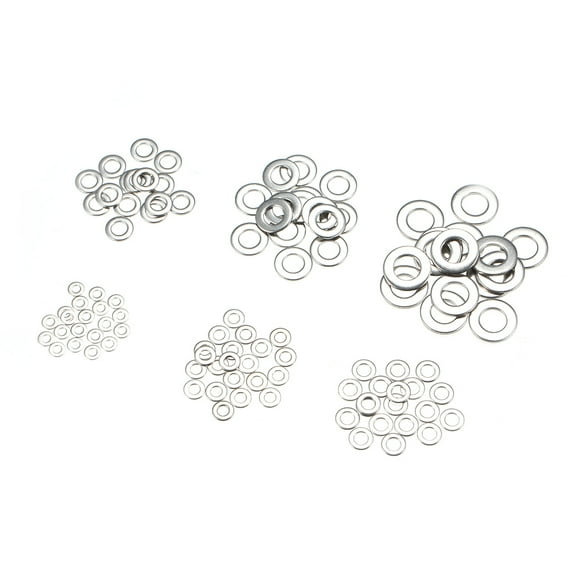 Amdohai 105pcs 304 Stainless Steel Assorted Washers Gasket Set O-Type Flat Sealing Ring Assortment Kit(M3 M4 M5 M6 M8 M10)