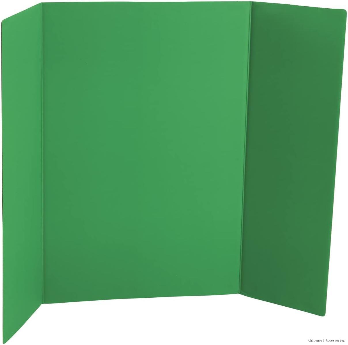 Green TriFold Display Board, Corrugated Cardboard, 36 X 48 Inches