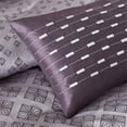 thumbnail image 5 of Madison Park Geometric Patterned 7-Piece King Jacquard Ombre Affect Comforter Set, Purple, 5 of 5