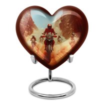 KARYLIZ Motorcycle Urn For Ashes - Heart Urn - Keepsake Urns For Ashes Adult Male - Funeral Urns For Adult Ashes Men - Urns For Human Ashes Adult Female Mom (3 Inch)