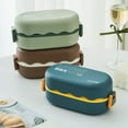 thumbnail image 7 of AYktou Lunch Box,Reusable Snack Containers with Lids,Leak-Proof Bento Box with Double Layer 3 Compartments & Assembled Spoons,Bento Box Adult,Microwave & Dishwasher Safe, 7 of 7