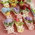 thumbnail image 5 of MOMOJIA Artistic Knitted Floral Bouquet Keychain Handmade Crochet Bouquets Metal Keychain for Backpacks Charm Desk Decoration, 5 of 12
