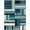 Blue Multi, Pattern 10, variant on ODIKA 8'x10' Washable Area Rug Non-Shedding, Easy Care, Geometric Motif Interlocking Borders Minimalist Bands Striped Flowing Dynamic for King Size Bedroom Under Bed, Master Suite