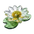 thumbnail image 4 of Figura de loto de flores, miniatura coleccionable creativa, flores de cristal, recuerdo de fiesta Claro, 4 of 9