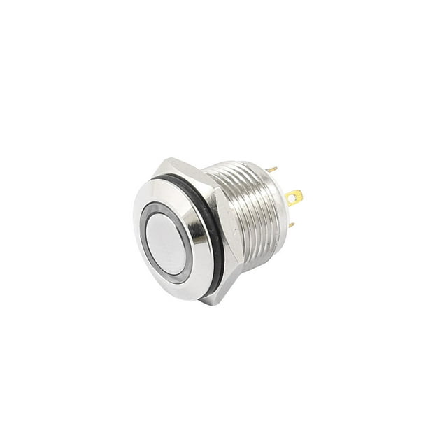DC 35V Light 4Pin 1NO SPST Momentary Action 16mm Pushbutton Switch