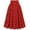 Red, variant on Patlollav Half-Body Skirts for Women White Polka Dot Print Pleated Loose Hem Long Half Length Skirt